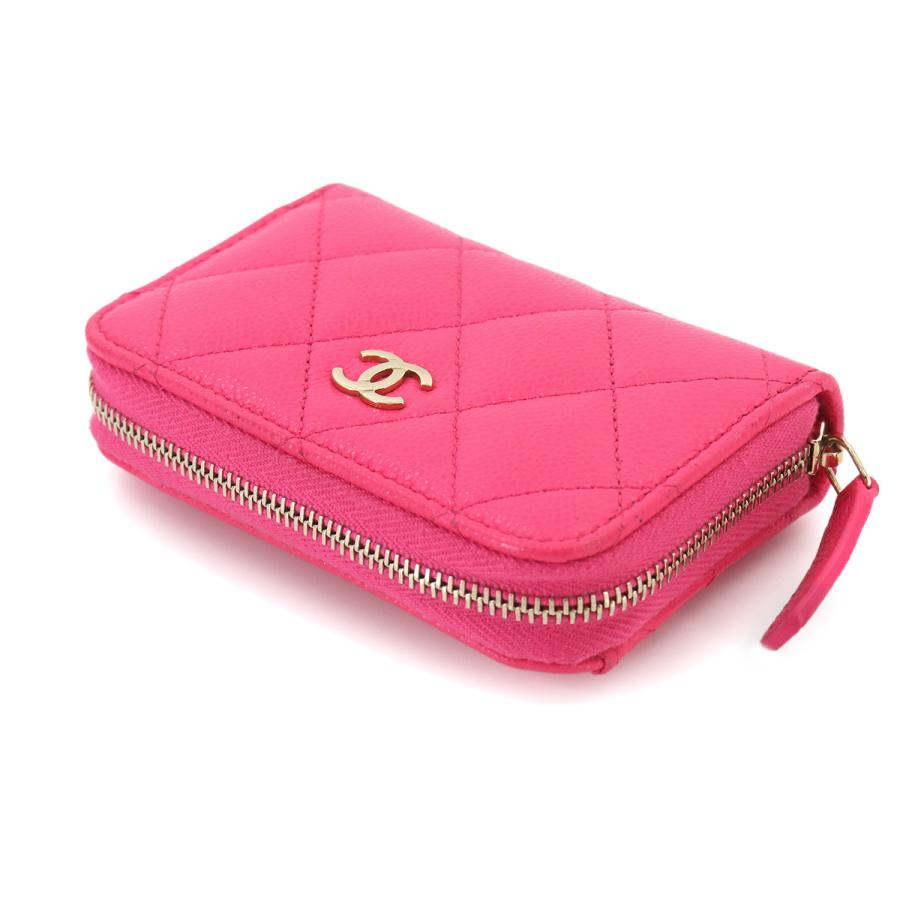 CHANEL（シャネル） 美品 マトラッセ クラシック ジップ コインパース