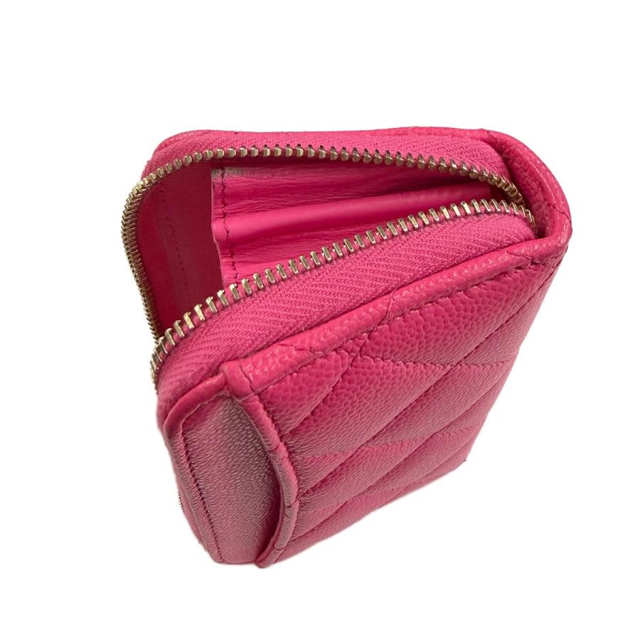 CHANEL（シャネル） 美品 マトラッセ クラシック ジップ コインパース