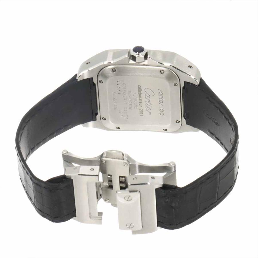 カルティエ Cartier サントス100 MM WSSA0008 ボーイズ 腕時計 シルバー オートマ 自動巻き ウォッチ Santos 100 90329147 Cartier（カルティエ） サントス100 MM WSSA0008 ボーイズ 腕時計