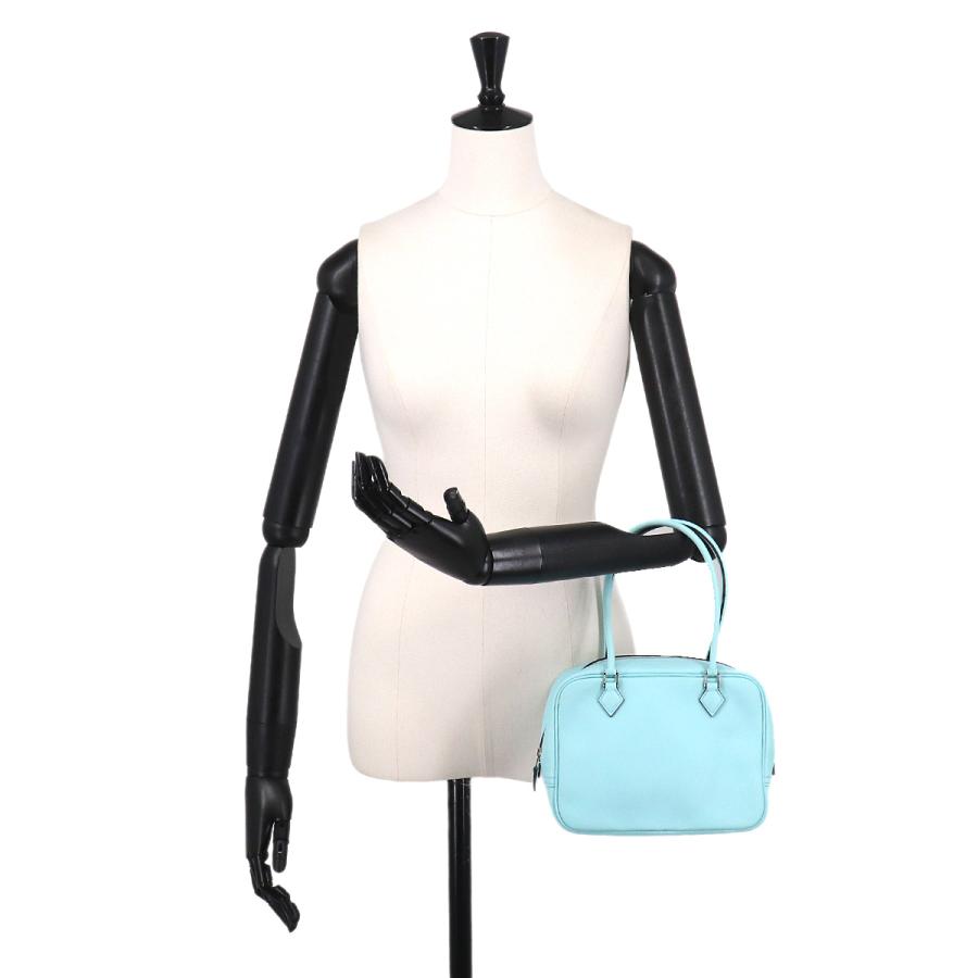 未使用品！箱、袋、リボン付き！HERMESシェーヌダンクル　プレートブルー HERMES（エルメス） 未使用 展示品 ミニ プリュム 20 ハンド バッグ