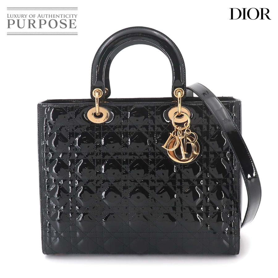 【極美品】クリスチャンディオール レディディオール カナージュ ハンドバッグ 黒 Christian Dior（クリスチャン・ディオール） 未使用 展示品