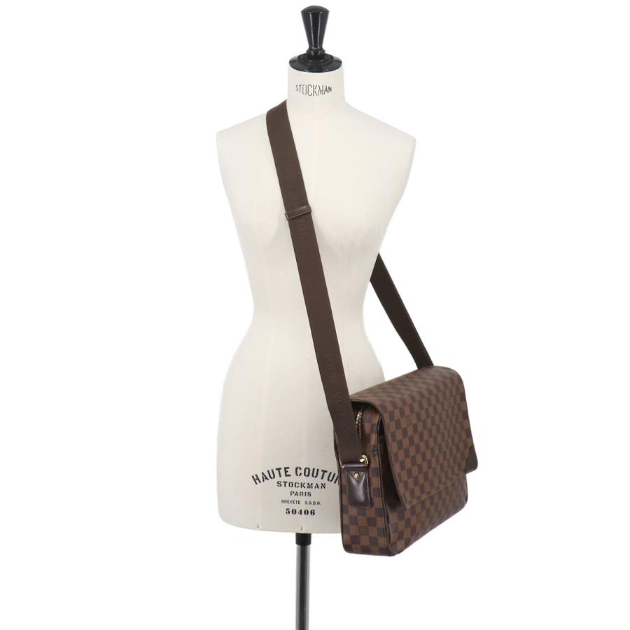 美品 ルイ ヴィトン LOUIS VUITTON ダミエ シェルトン MM ショルダー バッグ エベヌ ブラウン N41149 ゴールド 金具 Shelton 90329377 LOUIS VUITTON（ルイ・ヴィトン） 美品 シェルトン MM ルイ ヴィトン