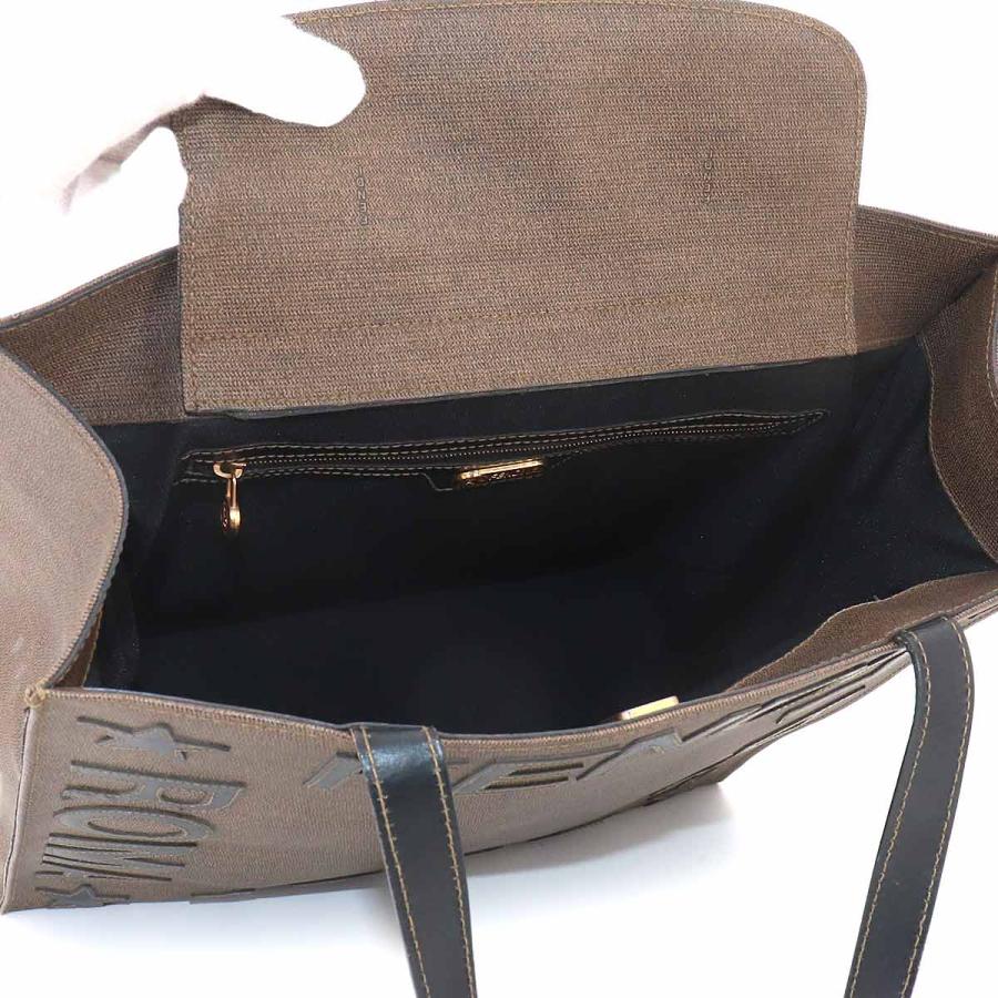 FENDI（フェンディ） トート バッグ PVC レザー ブラウン ブラック