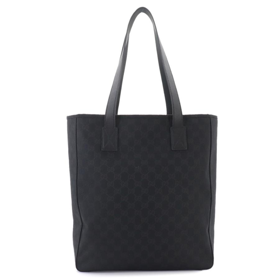 GUCCI グッチ　GGキャンバス　トートバッグ　ハンドバッグ　ブラック GUCCI（グッチ） 未使用 展示品 GUCCI GGキャンバス ミディアム トート