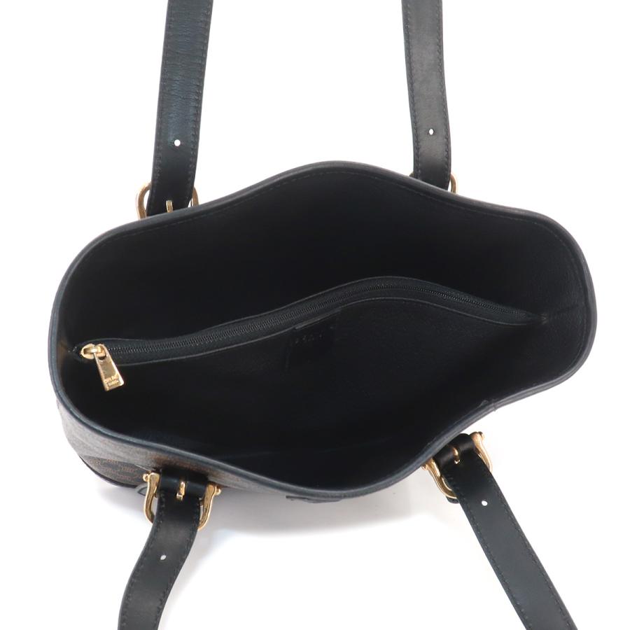 CELINE（セリーヌ） 美品 マカダム トート バッグ ブラック ブラウン