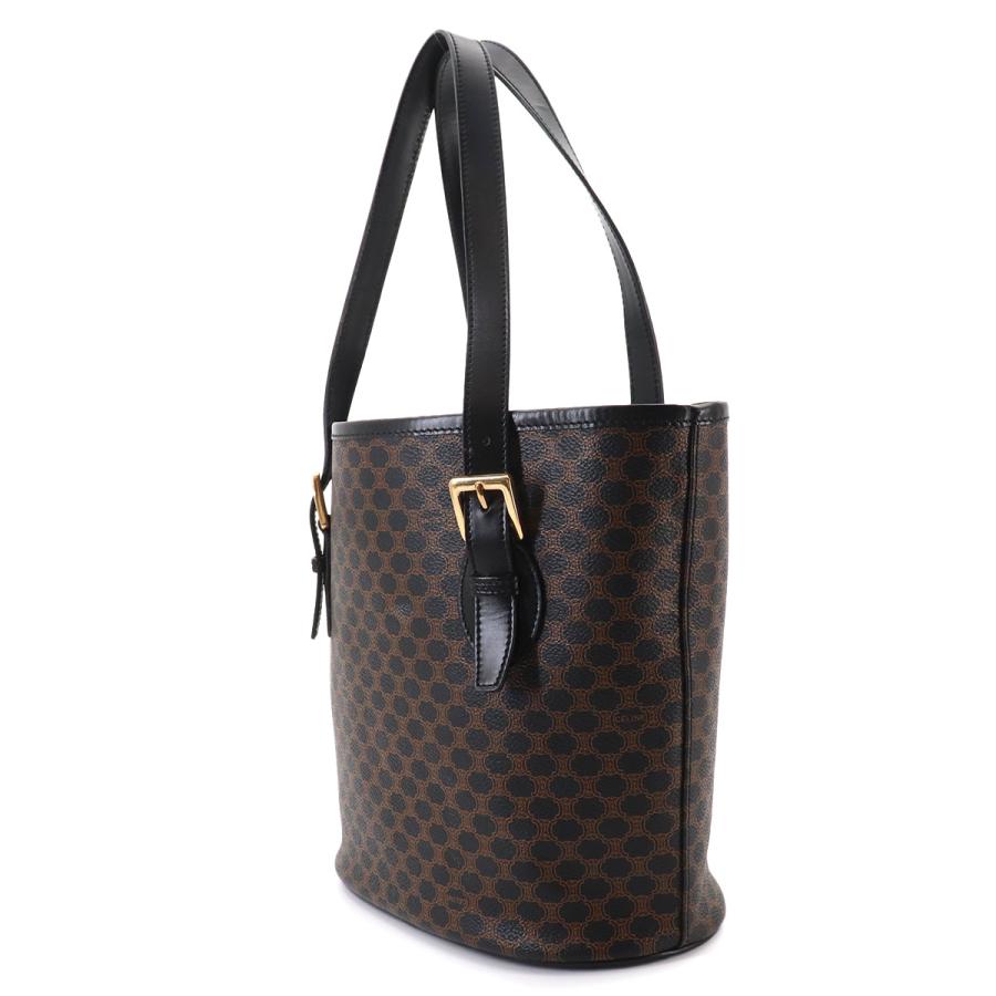 CELINE（セリーヌ） 美品 マカダム トート バッグ ブラック ブラウン