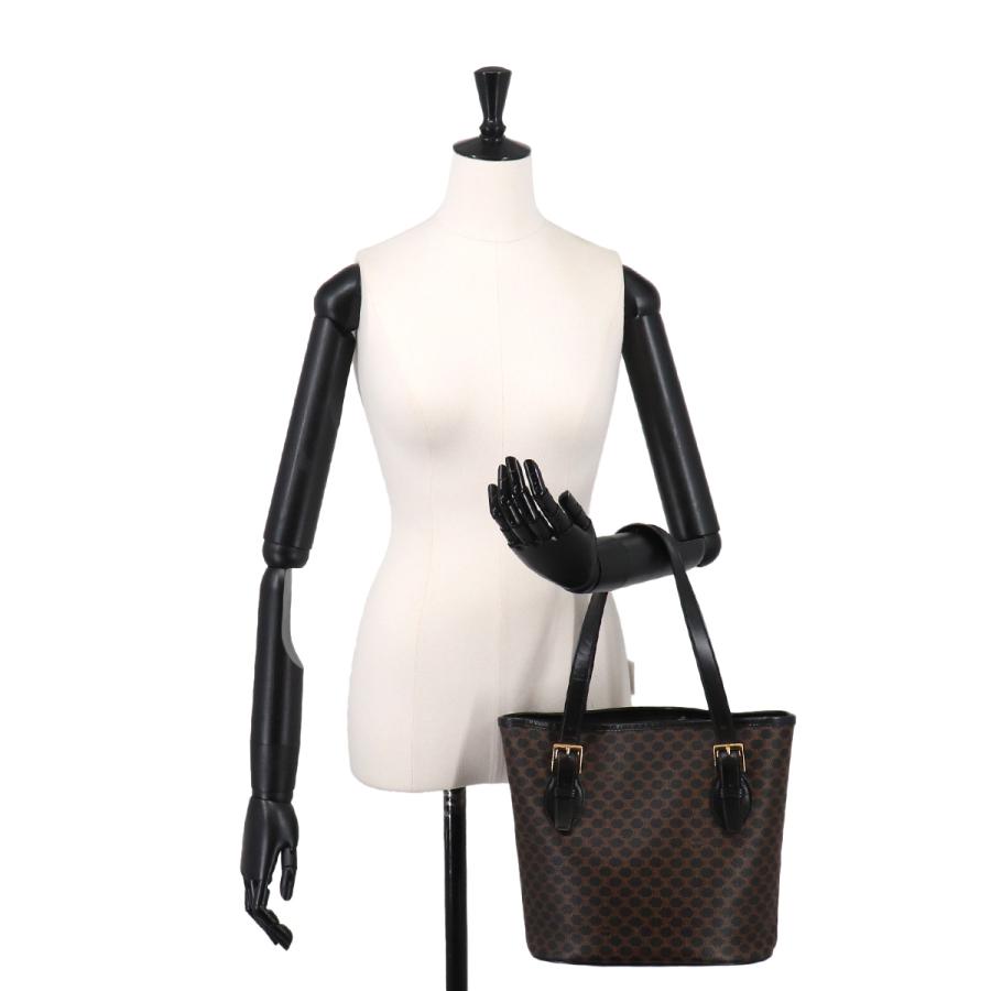 ♤*様 CELINE トートバッグ マカダム 大きめ CELINE（セリーヌ） 美品 マカダム トート バッグ ブラック ブラウン