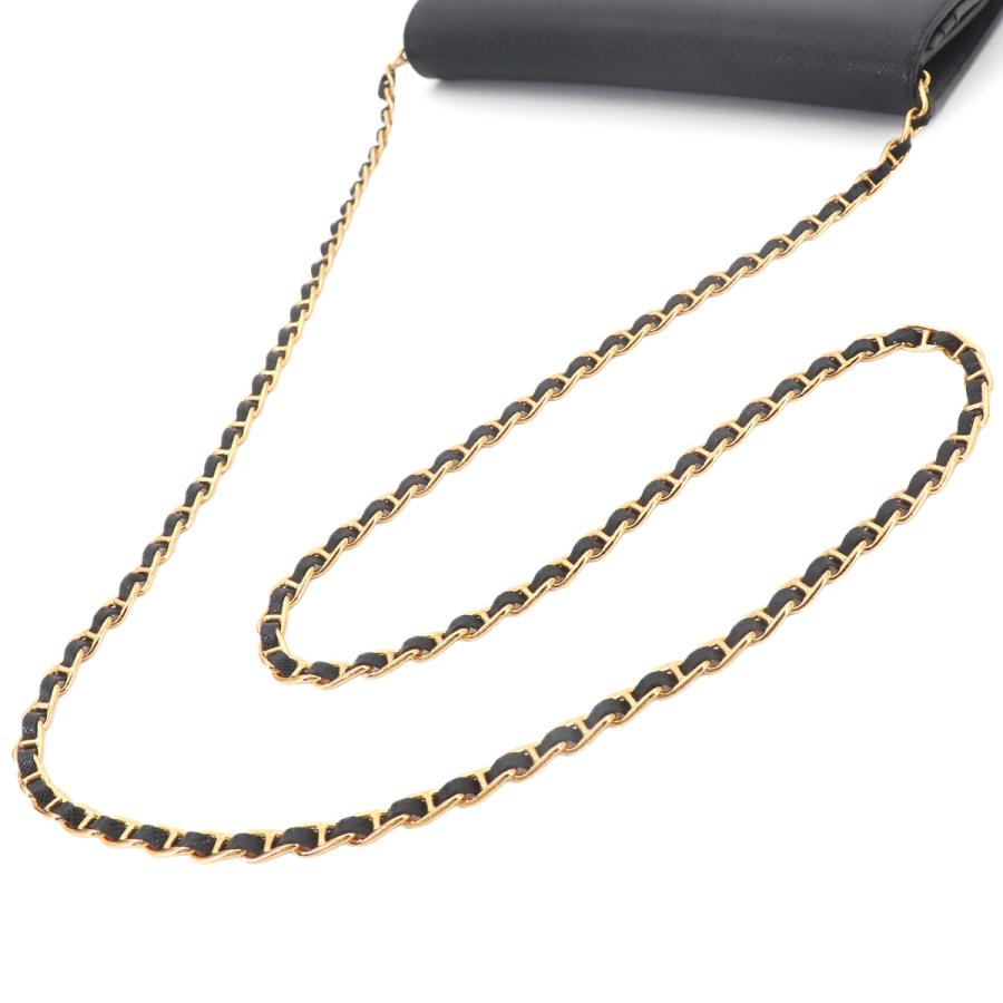 PRADA（プラダ） 新品同様 サフィアーノ チェーン ウォレット 長財布