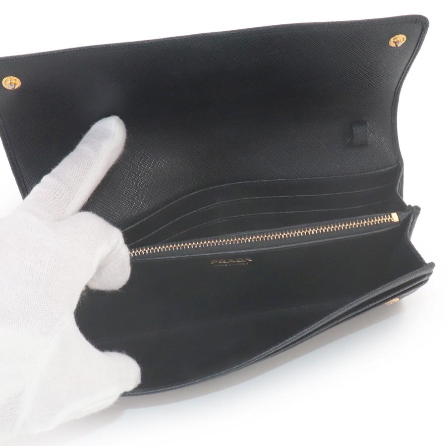 プラダチェーンウォレット長財布　サフィアーノ PRADA（プラダ） 新品同様 サフィアーノ チェーン ウォレット 長財布