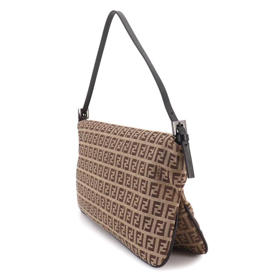 FENDIズッキーノマンマバケットコーティングキャンバス ブラウン ハンドバッグ FENDI（フェンディ） 新品同様 ズッキーノ マンマバゲット ショルダー