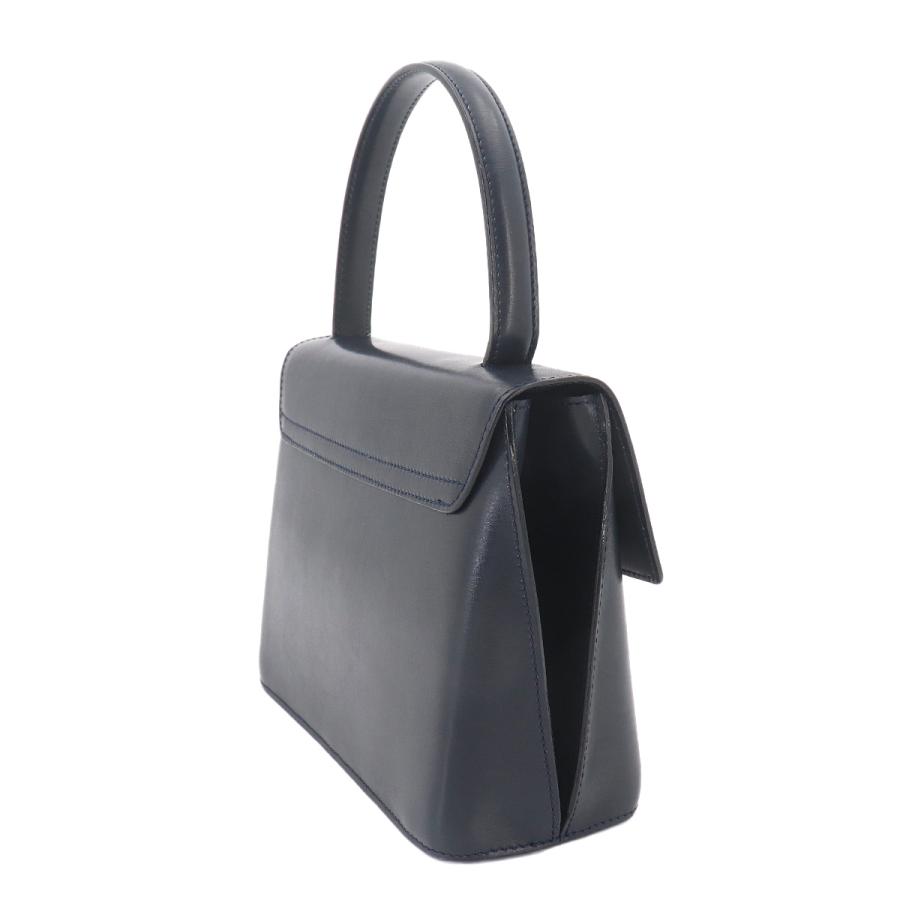 CELINE（セリーヌ） ハンド バッグ レザー ネイビー ゴールド 金具