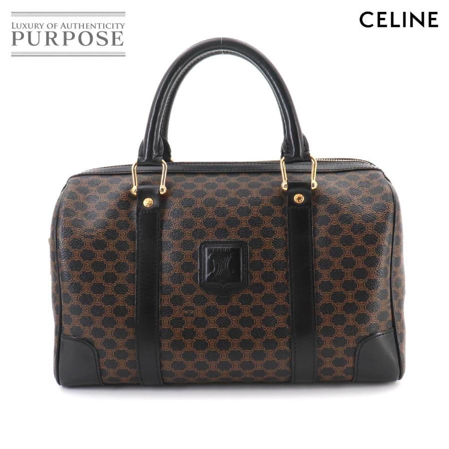 CELINE（セリーヌ） マカダム ボストン ハンド バッグ PVC レザー 