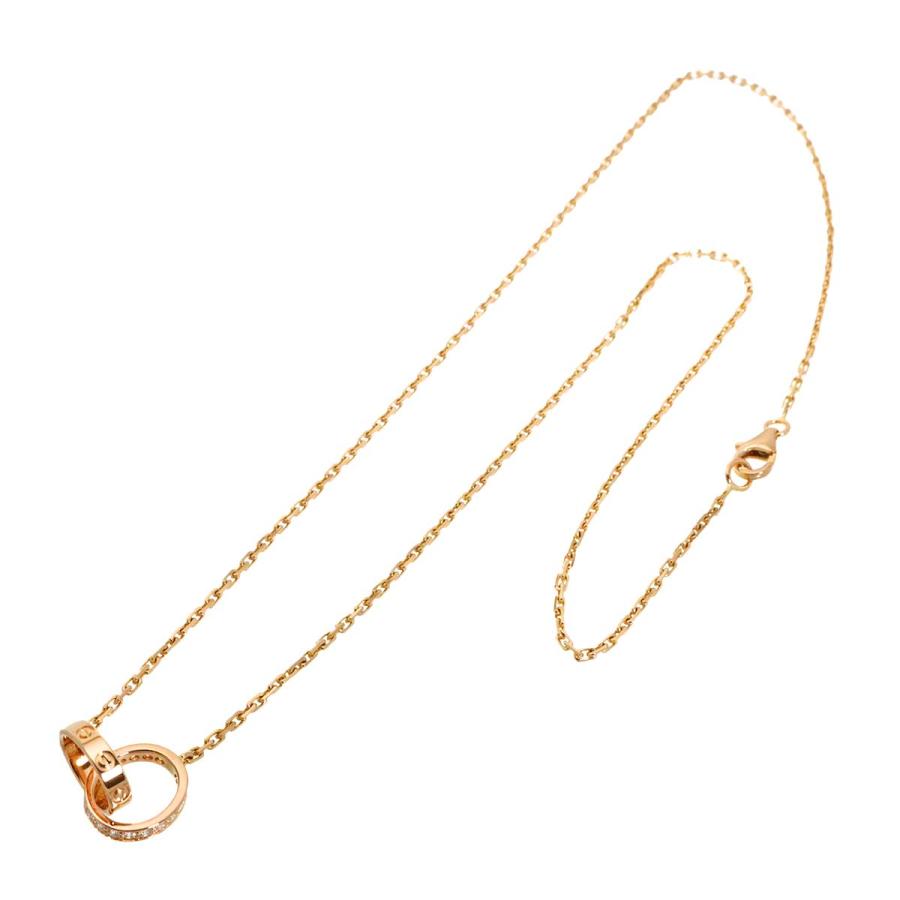 Cartier（カルティエ） ラブ ダイヤ ネックレス 44cm K18 PG ピンク