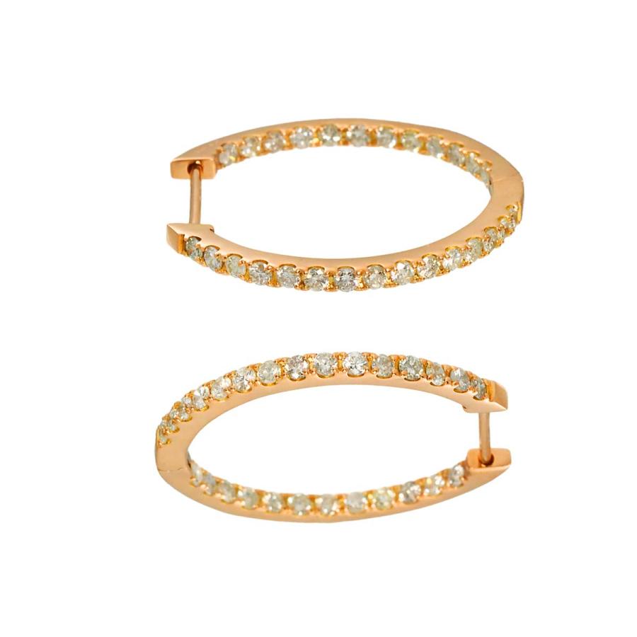 ダイヤ 0.50ct/0.50ct ピアス K18 PG ピンクゴールド 750 Diamond