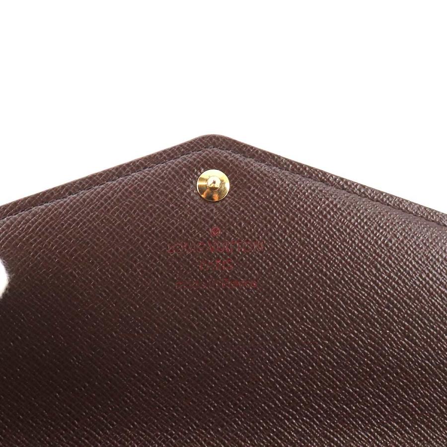 美品 ルイヴィトン ダミエ エベヌ ポルトフォイユ サラ 長財布 ブラウン LOUIS VUITTON（ルイ・ヴィトン） 美品 ルイ ヴィトン ダミエ