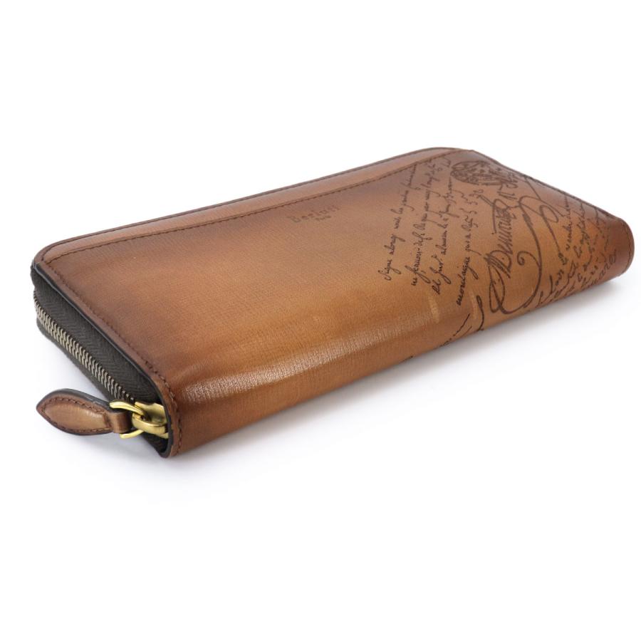 新品同様 ベルルッティ Berluti カリグラフィ イタウバ グラディアント ラウンドファスナー 長財布 レザー ブラウン 90330186 Berluti（ベルルッティ） 新品同様 カリグラフィ イタウバ グラディ