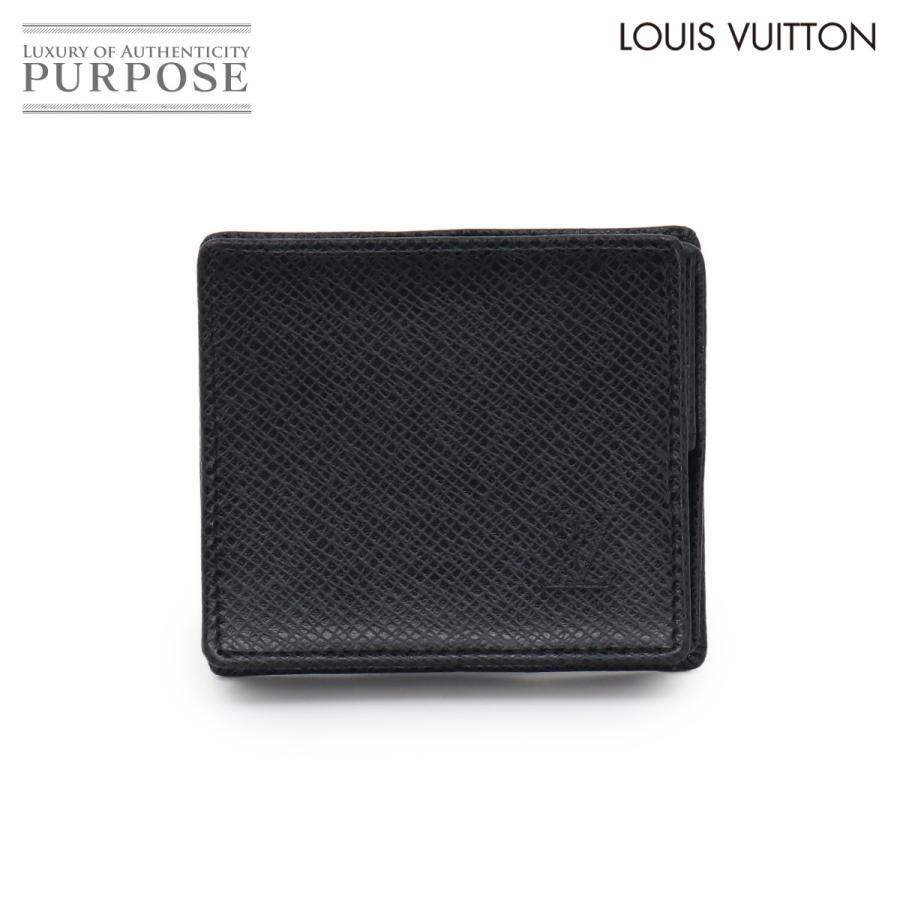 美品】LOUIS VUITTON タイガ ジッピーコインパース 黒 レザー LOUIS