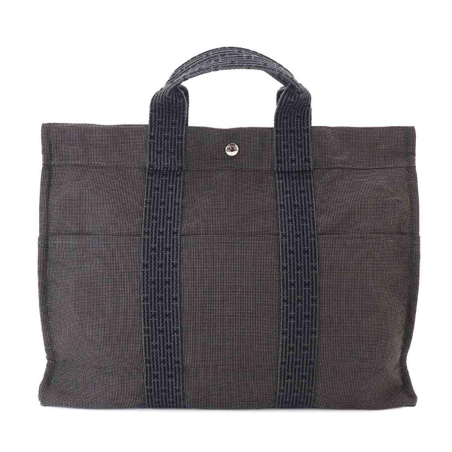 HERMES エールライン トートバッグ MM HERMES（エルメス） 美品 エールライン MM トート バッグ キャンバス