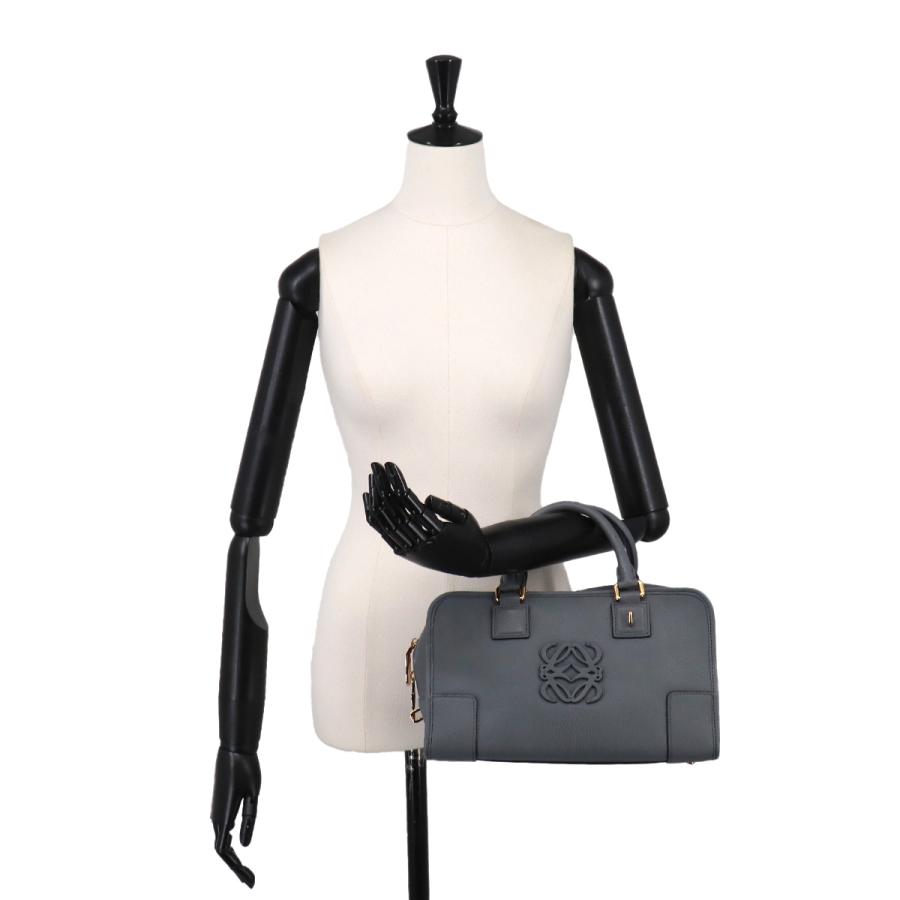LOEWE（ロエベ） 新品同様 アマソナ 28 ハンド バッグ レザー グレー