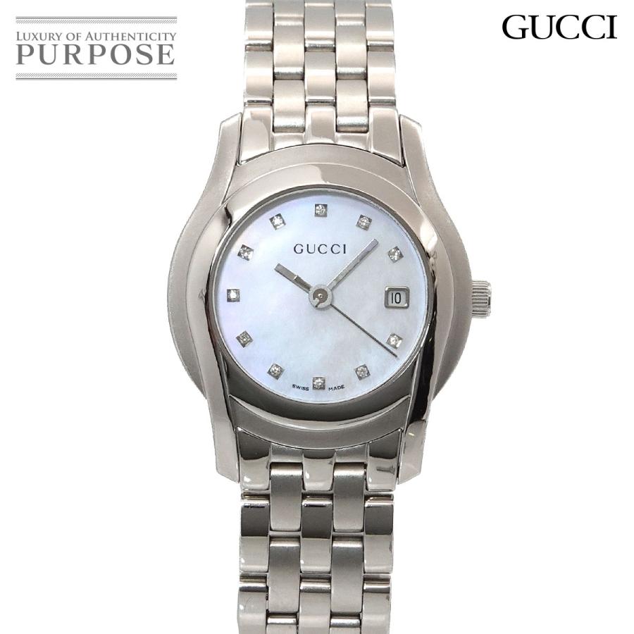 最終値下げ GUCCI グッチ クォーツ 腕時計 5505L 5500L GUCCI（グッチ） GUCCI 5500L レディース 腕時計 11P ダイヤ デイト