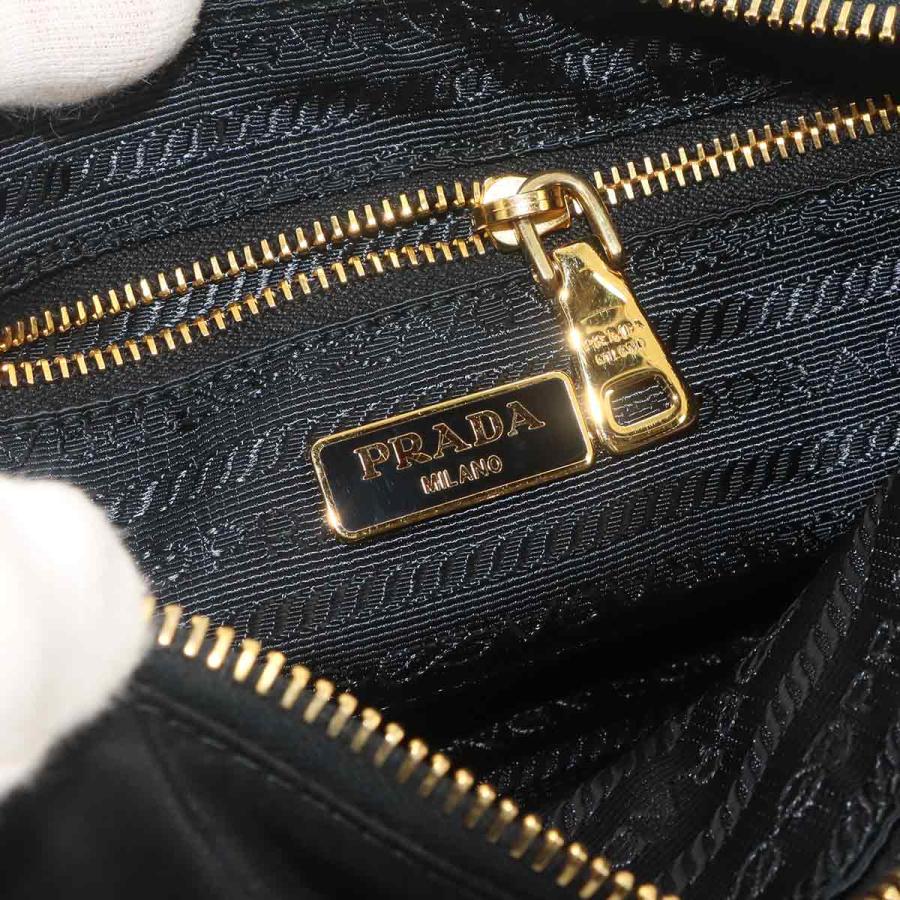 PRADA（プラダ） 新品同様 ポーチ ナイロン サフィアーノレザー
