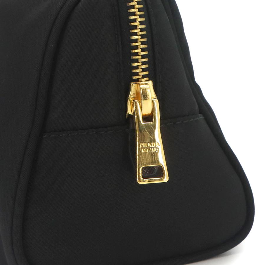 PRADA（プラダ） 新品同様 ポーチ ナイロン サフィアーノレザー