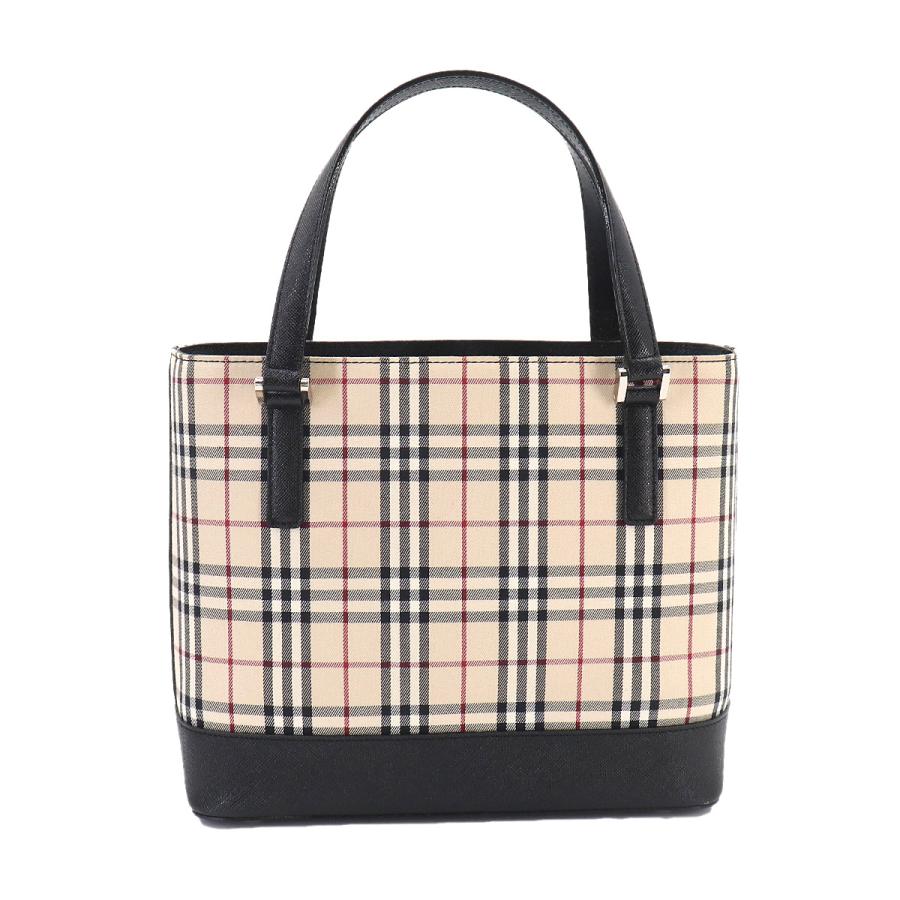 【交渉可能】BURBERRY ハンドバッグ ブラック ノバチェック BURBERRY（バーバリー） 未使用 展示品 ノバチェック ハンド バッグ