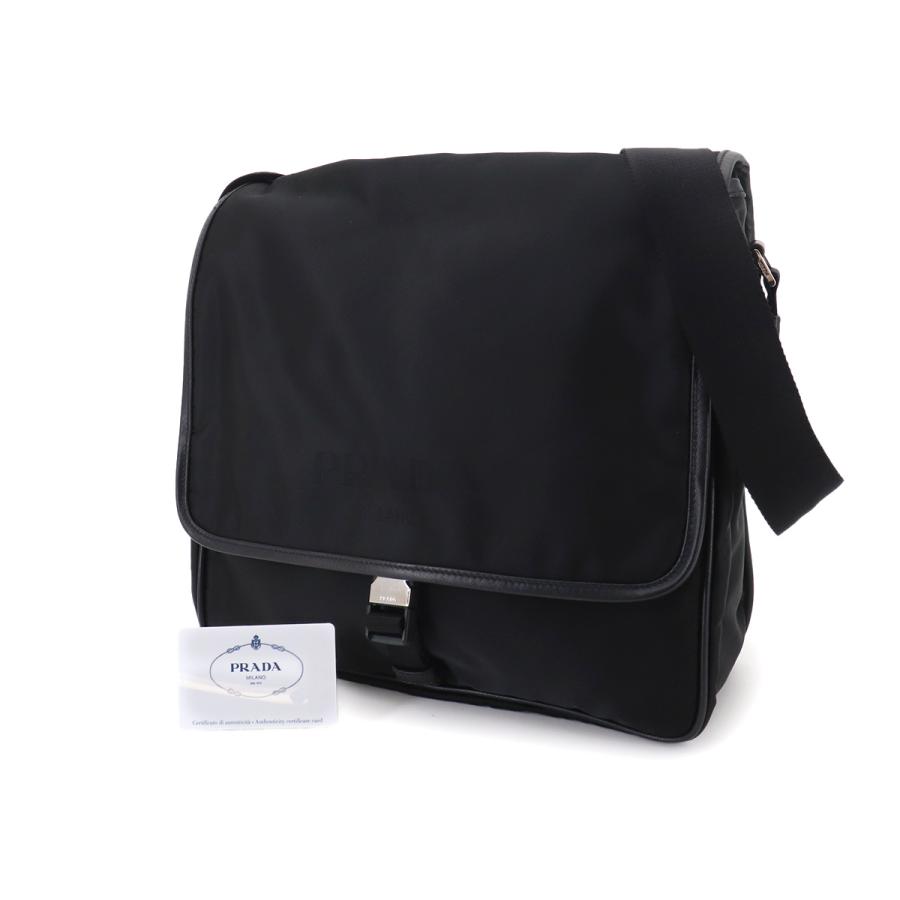 プラダ PRADA メッセンジャーバッグ ナイロン 黒 ブラック PRADA（プラダ） 新品同様 メッセンジャー ショルダー バッグ ナイロン