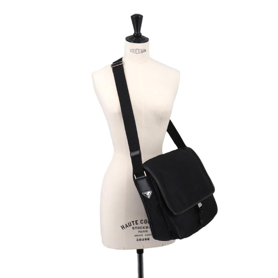 プラダ PRADA メッセンジャーバッグ ナイロン 黒 ブラック PRADA（プラダ） 新品同様 メッセンジャー ショルダー バッグ ナイロン