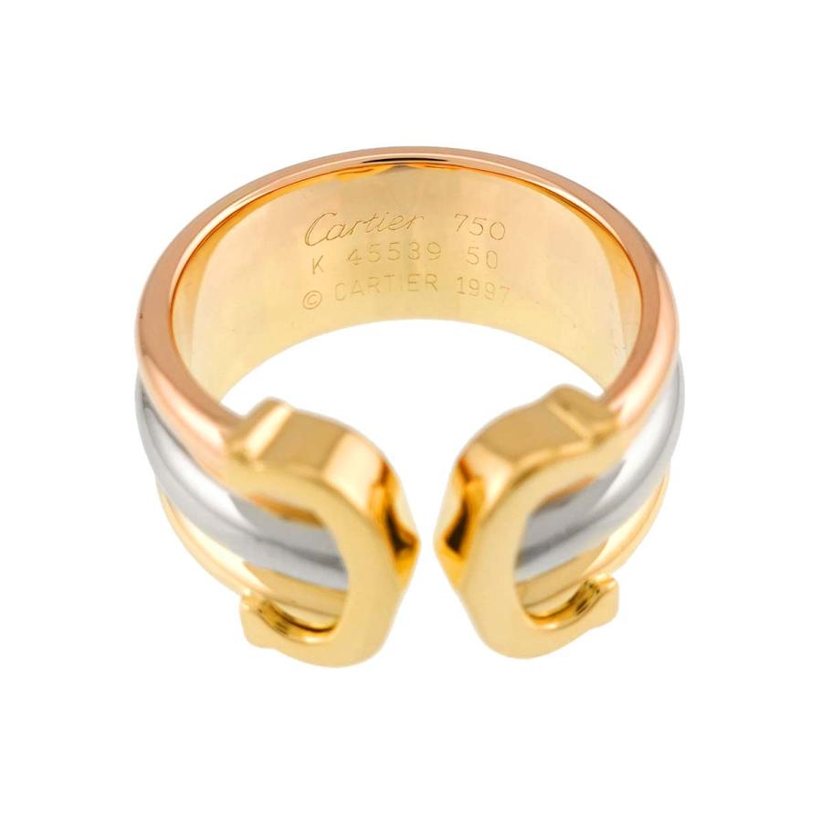 ⭐︎美品⭐︎Cartier 2Cリング K18 サイズ50 Cartier（カルティエ） Cartier C2 #50 リング K18 YG WG PG スリー