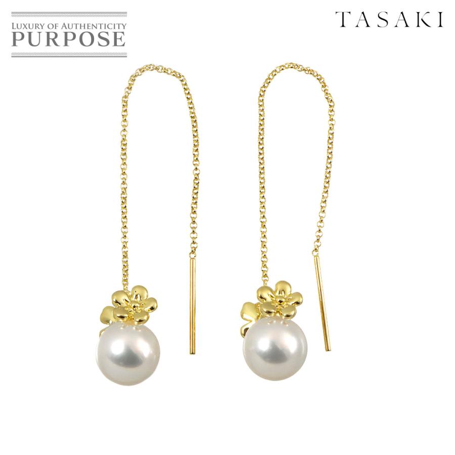 TASAKI タサキ　ダイヤモンド　アコヤパール　ピアス　750(K18YG) TASAKI（タサキ） アコヤ真珠 8.1mm ピアス K18 YG 750 パール 田崎