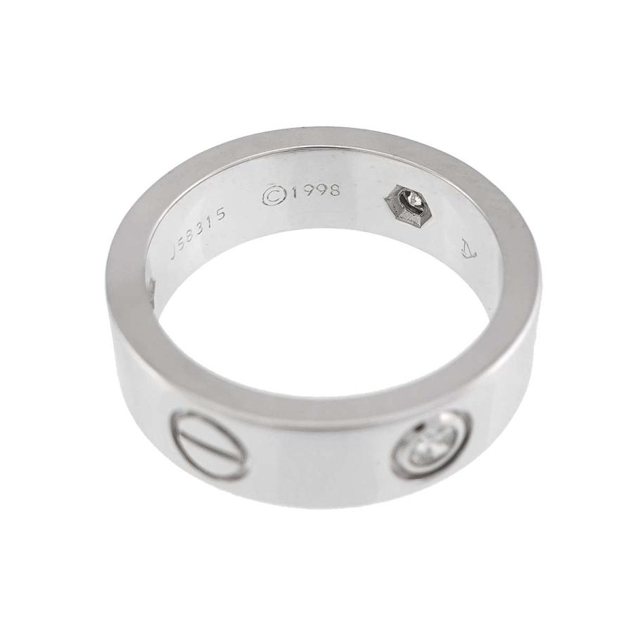 Cartier（カルティエ） ラブ #50 リング ハーフ ダイヤ K18 WG