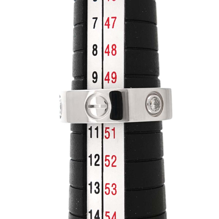 Cartier（カルティエ） ラブ #50 リング ハーフ ダイヤ K18 WG