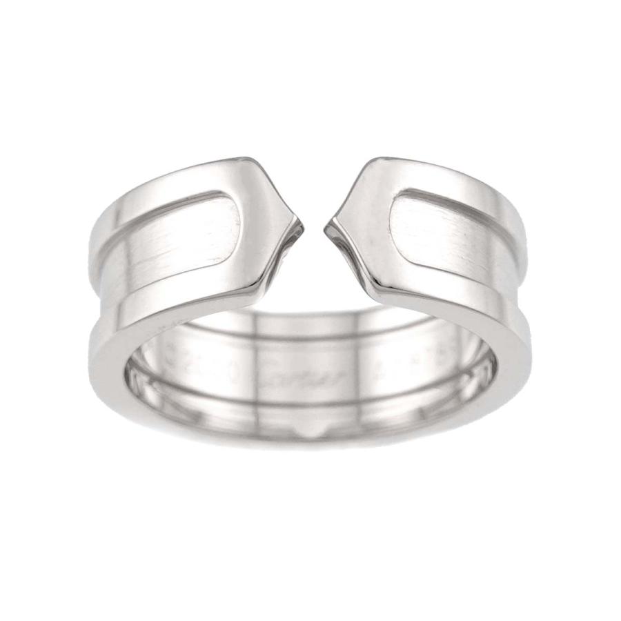 Cartier カルティエ C2 2C リング LM 指輪 750 K18WG Cartier（カルティエ） Cartier C2 スモール SM #50 リング K18 WG