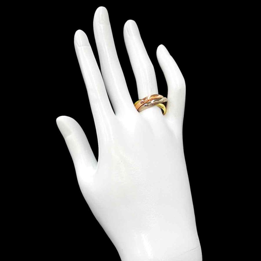 Cartier トリニティリング #56 16号 K18YG/WG/PG Cartier（カルティエ） トリニティ ミディアム MM #56 リング K18 YG