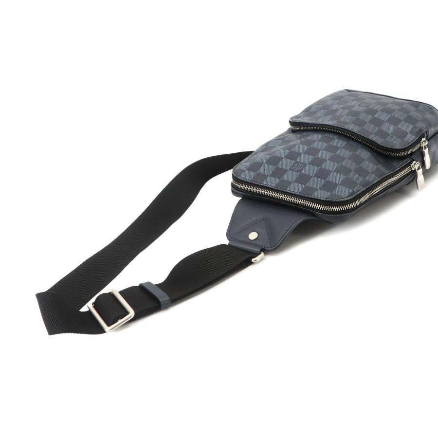 ルイヴィトン アヴェニュースリングバッグ ダミエ アンフィニ レザー ネイビー LOUIS VUITTON（ルイ・ヴィトン） 美品 ルイ ヴィトン ダミエ