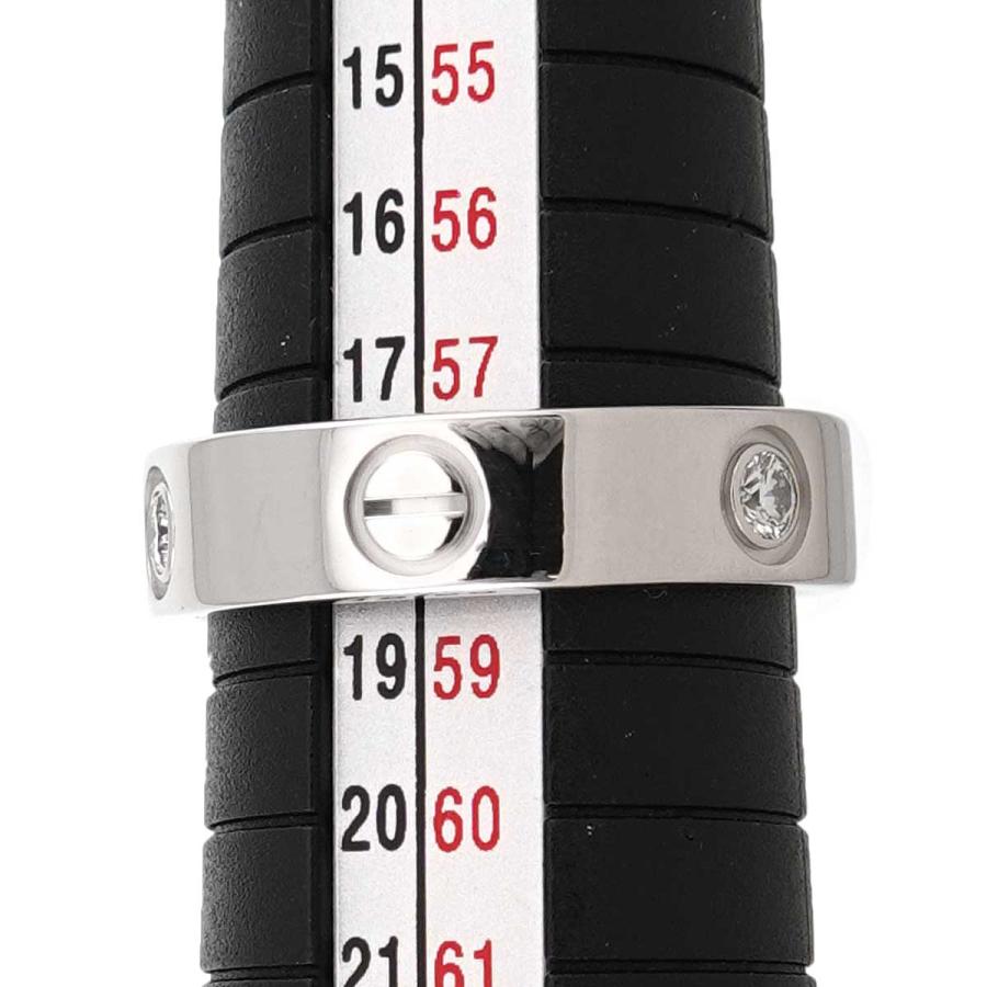 Cartier（カルティエ） ラブ #58 リング ハーフ ダイヤ 3P K18 WG 