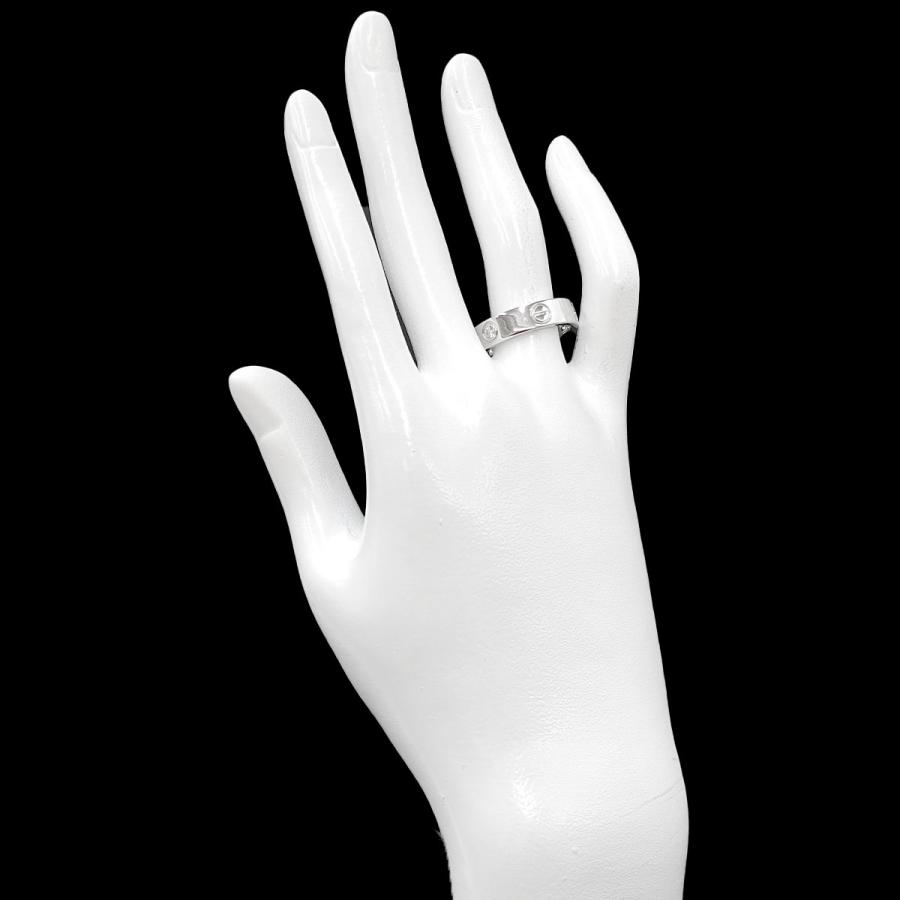 Cartier（カルティエ） ラブ #58 リング ハーフ ダイヤ 3P K18 WG 