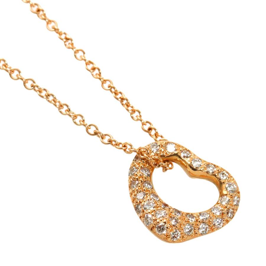 【美品】ティファニー　オープンハート　Mサイズ TIFFANY&Co.（ティファニー） オープンハート 幅11.2mm ダイヤ