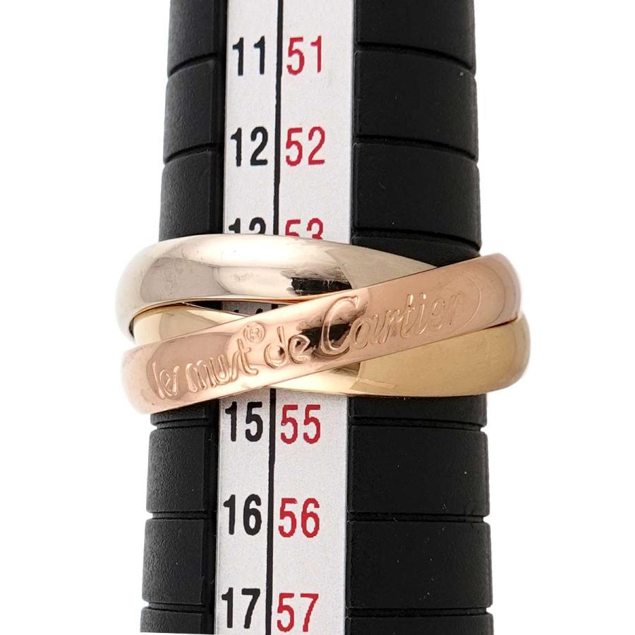 Cartier トリニティリング 3連リング 750 51 Cartier（カルティエ） トリニティ #53 リング MM K18 YG WG PG 3連