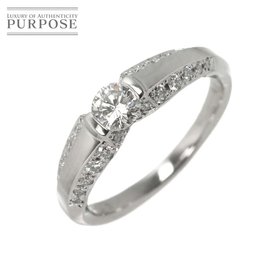 リング 11号 ダイヤ 0.343ct H/VVS2/VG 0.46ct Pt プラチナ 指輪 