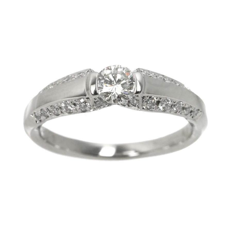 リング 11号 ダイヤ 0.343ct H/VVS2/VG 0.46ct Pt プラチナ 指輪 