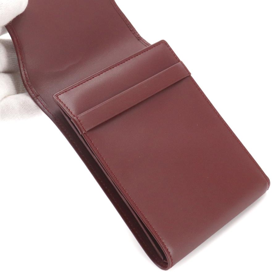 Cartier（カルティエ） 新品同様 三つ折り 札入れ 財布 レザー