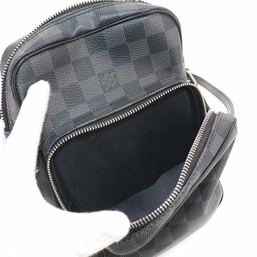 新品同様 ルイ ヴィトン LOUIS VUITTON ダミエ グラフィット レム ショルダー バッグ ブラック グレー N41446 Graphite Rem 90333842 LOUIS VUITTON（ルイ・ヴィトン） 新品同様 ルイ ヴィトン ダミエ グラ