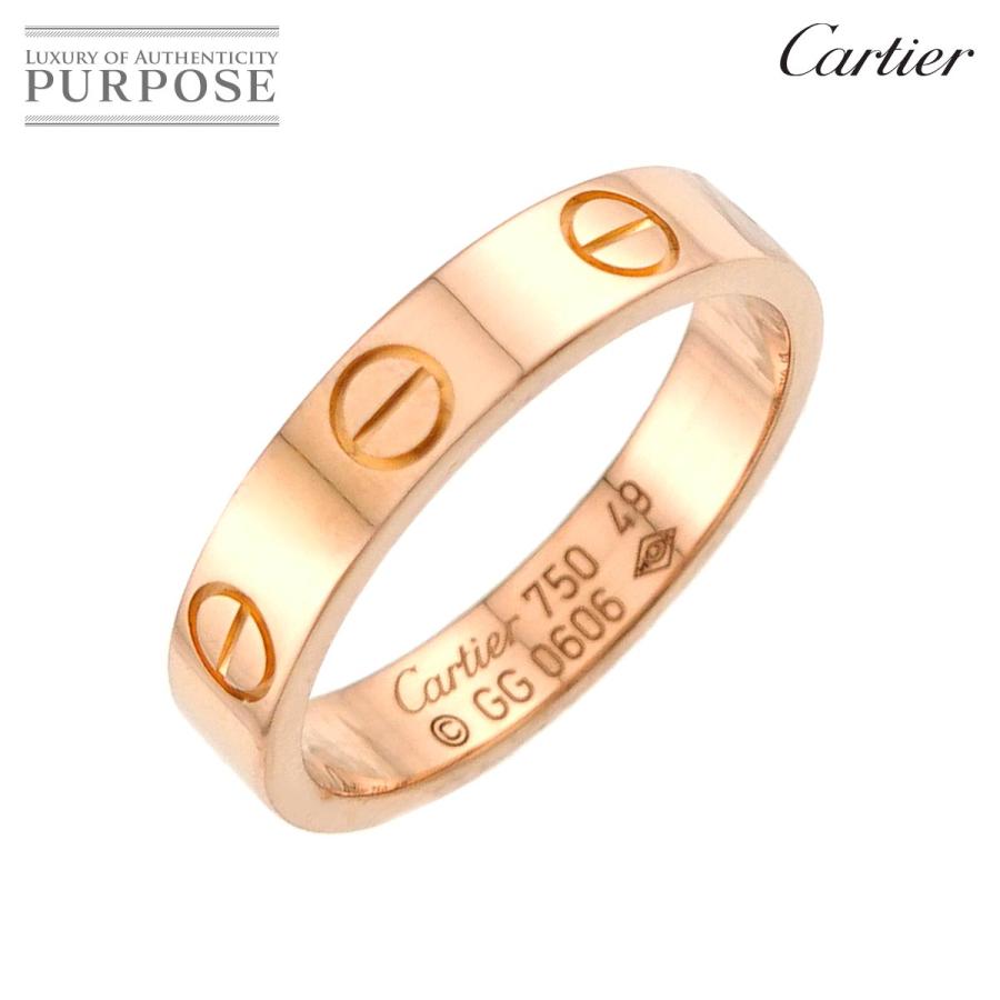 【美品】Cartier ミニラブリング K18 ゴールド 49号 Cartier（カルティエ） ミニラブ #49 リング K18 PG ピンクゴールド