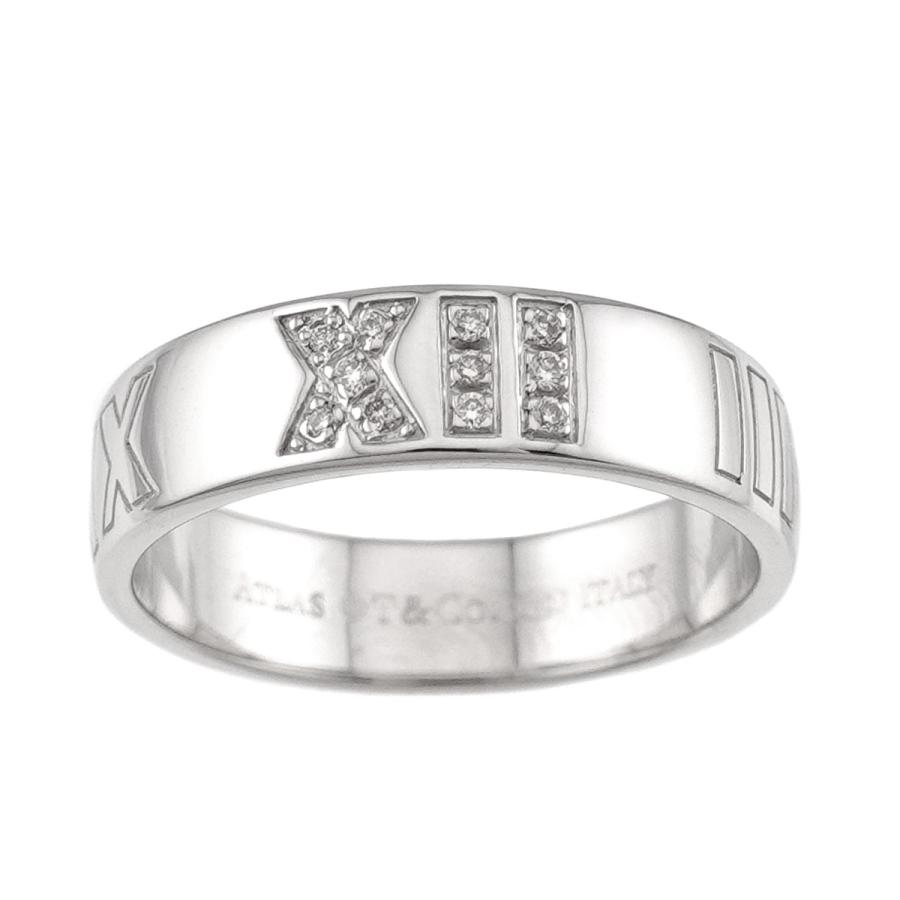 も*ー様 Tiffany Atlas アトラス リング 13号 ティファニー 9 TIFFANY&Co.（ティファニー） アトラス 13.5号 リング ダイヤ K18 WG