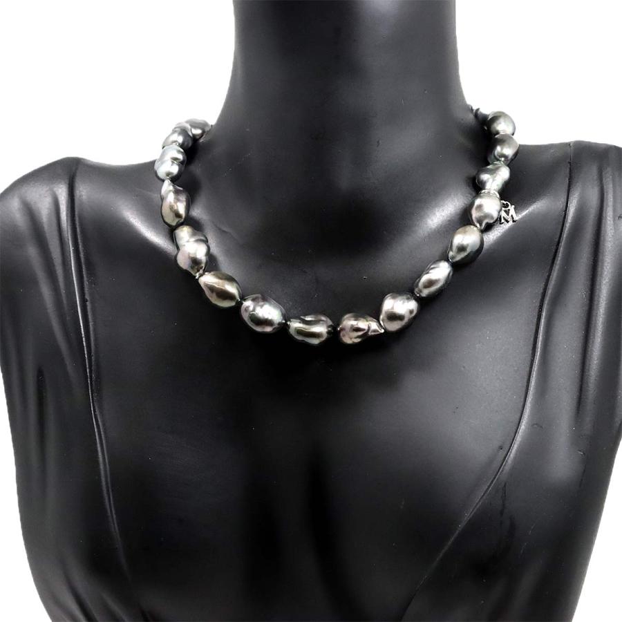 MIKIMOTO（ミキモト） バロック真珠 ネックレス 41cm K18 WG ホワイト