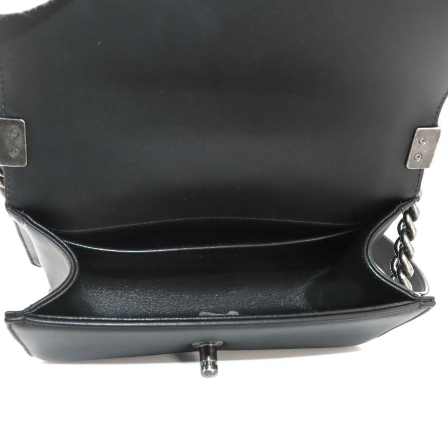 未使用 展示品 シャネル CHANEL ボーイシャネル スモール チェーン ショルダー バッグ ラムスキン ブラック A67085 90335353 | CHANEL | 06