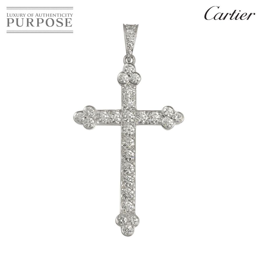 Cartier（カルティエ） ゴシック クロス パヴェ ダイヤ K18 WG