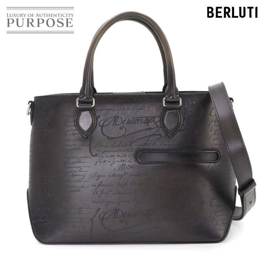ベルルッティ　トゥジュール　ガリバー　ハンドバッグ　カリグラフィ　手提げ Berluti（ベルルッティ） 新品同様 カリグラフィ トゥジュール